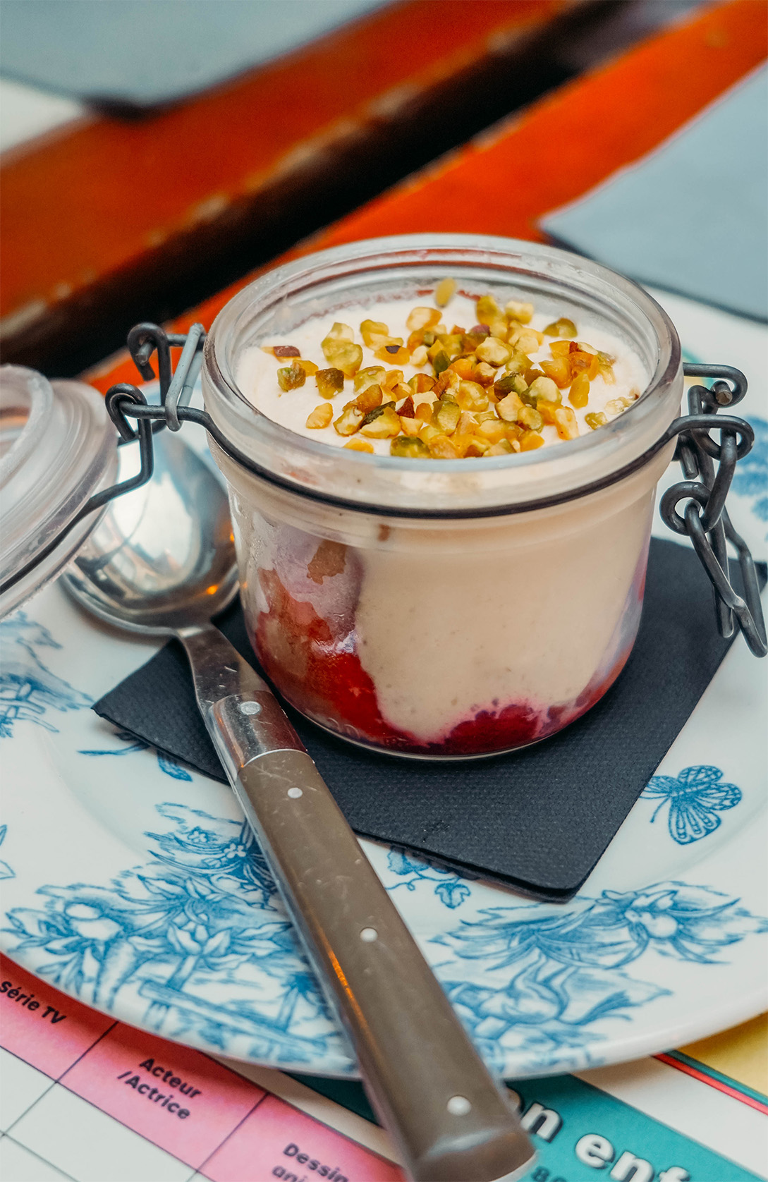 Les fils à maman_Des repas comme à la maison_Tiramisu Framboise pistache chocolat blanc